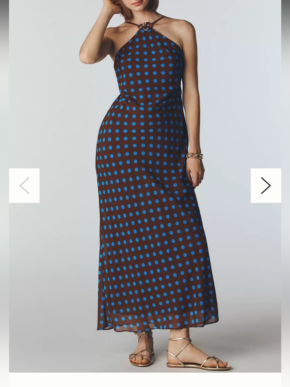 By Anthropologie Halter Hardware Maxi Dress